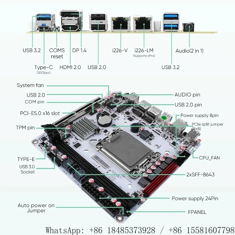 LGA1700 Q670 Mini ITX NAS Main - огляд і ціна Nas Motherboard 8 Sata Mini Itx